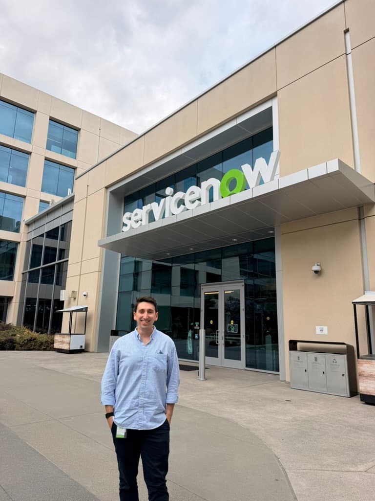 Matt outside the ServiceNow office